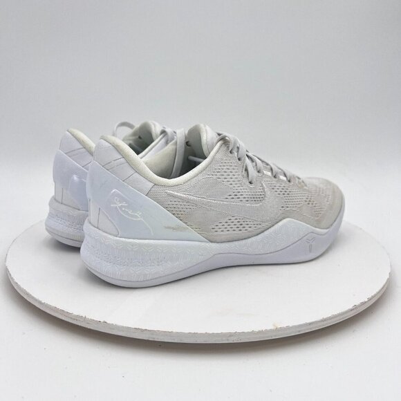 Nike Zoom Kobe 8 Men 4 Women 5.5 Fj9364-100 Triple White Knit Low Training Shoe - Picture 6 of 15